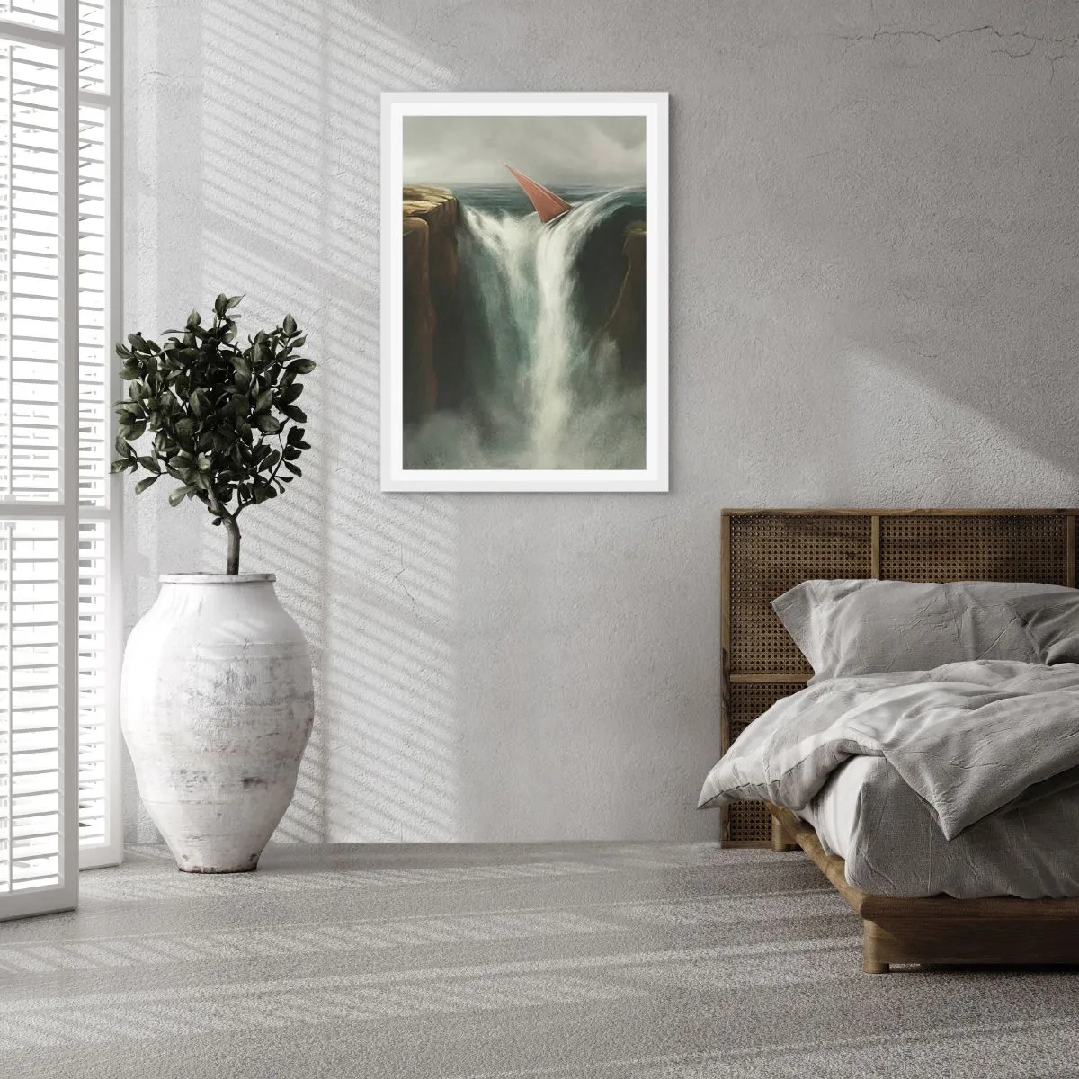 Poster in een witte lijst - Een waarschuwing voor het leven - 50x70 cm