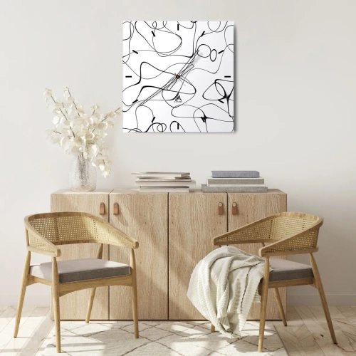 Wandklok - Klok - Levenspaden, wisselvalligheden - 40x40 cm
