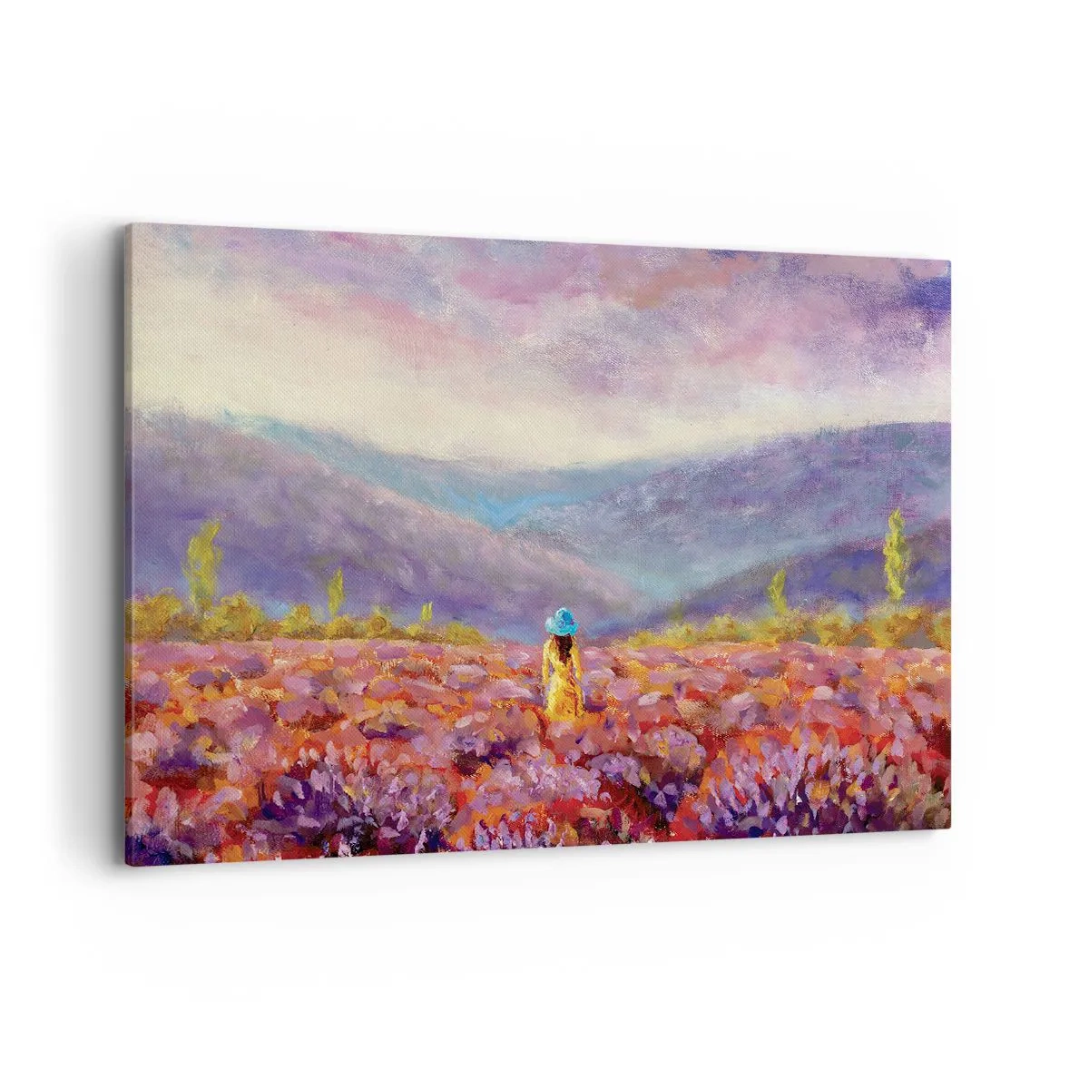 Schilderen op canvas - In een lavendelwereld - 120x80 cm