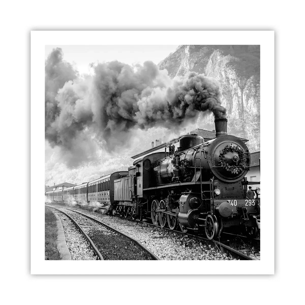 Poster - Staat op het station... - 60x60 cm