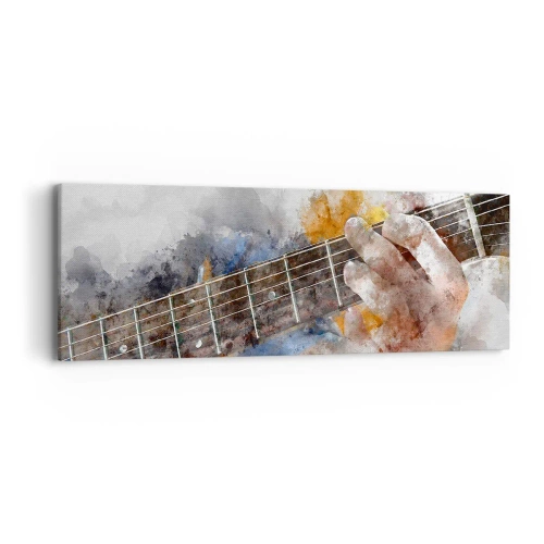 Schilderen op canvas - Poëzie tussen de snaren - 90x30 cm