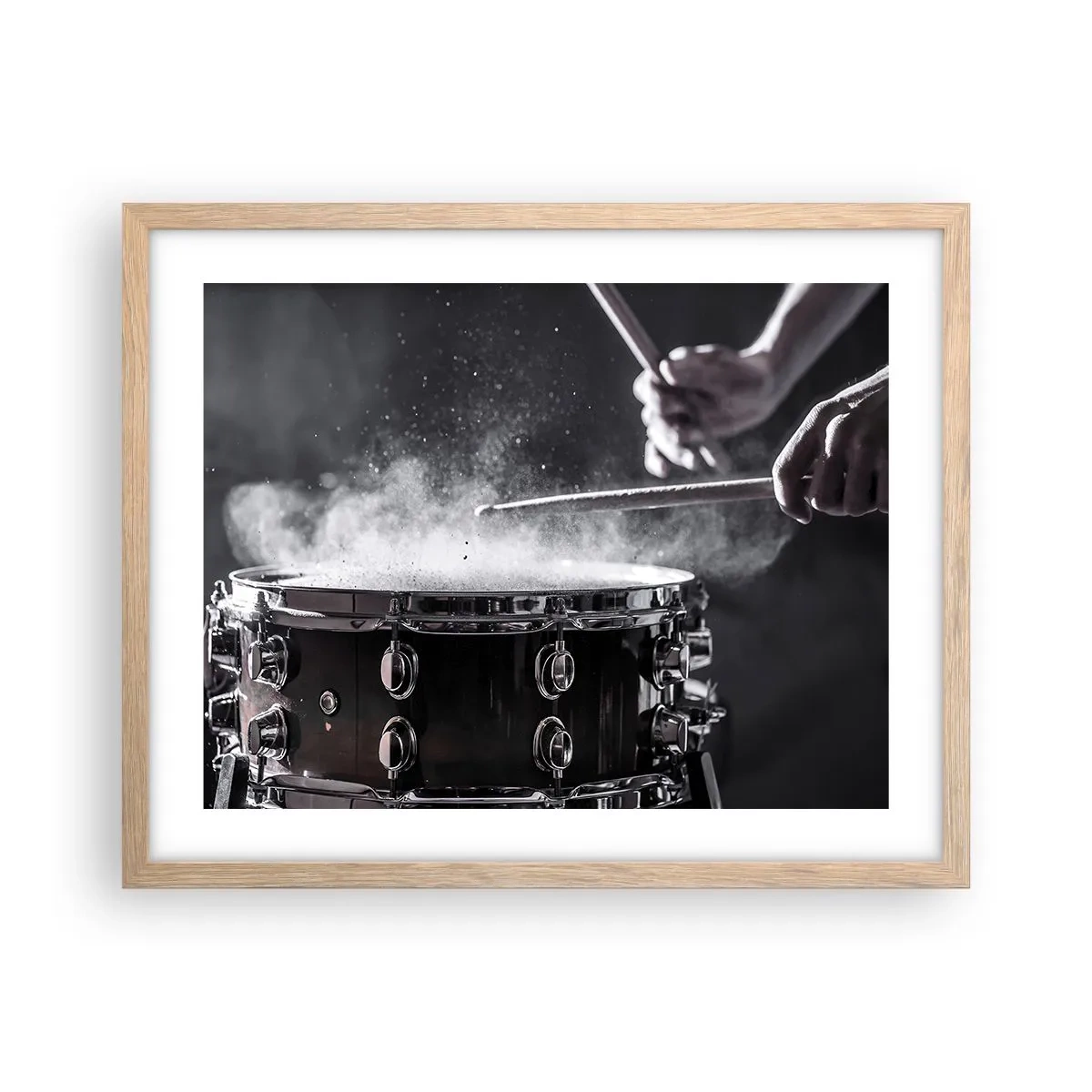 Een poster in een licht eiken lijst - De pols van de muziek - 50x40 cm