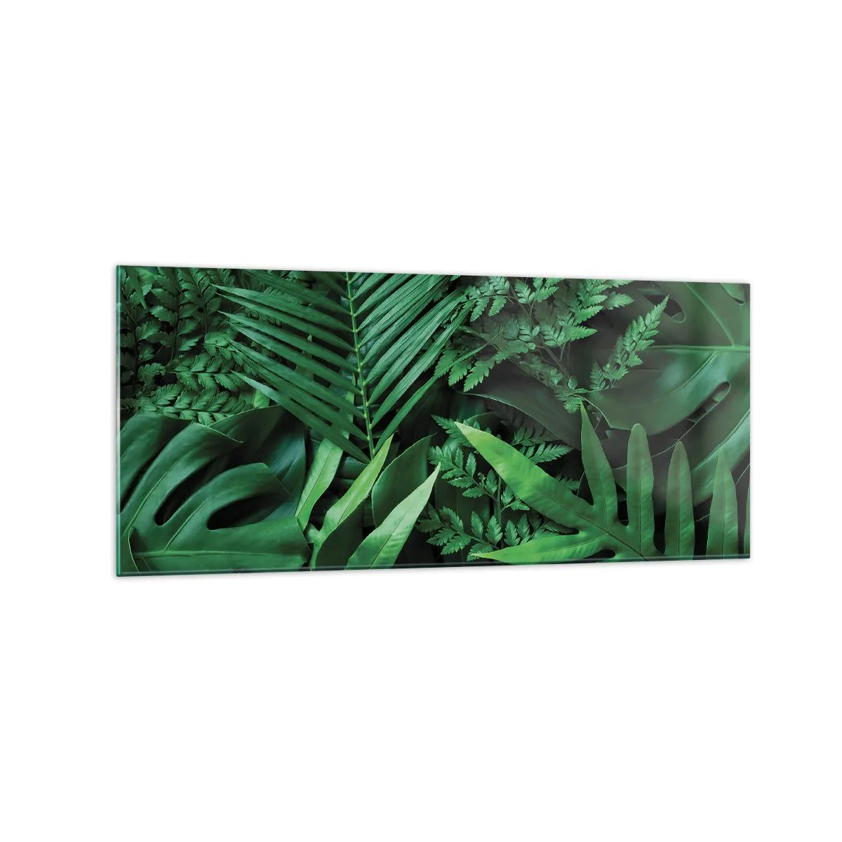 Schilderen op glas - Ineengedoken in het groen - 120x50 cm