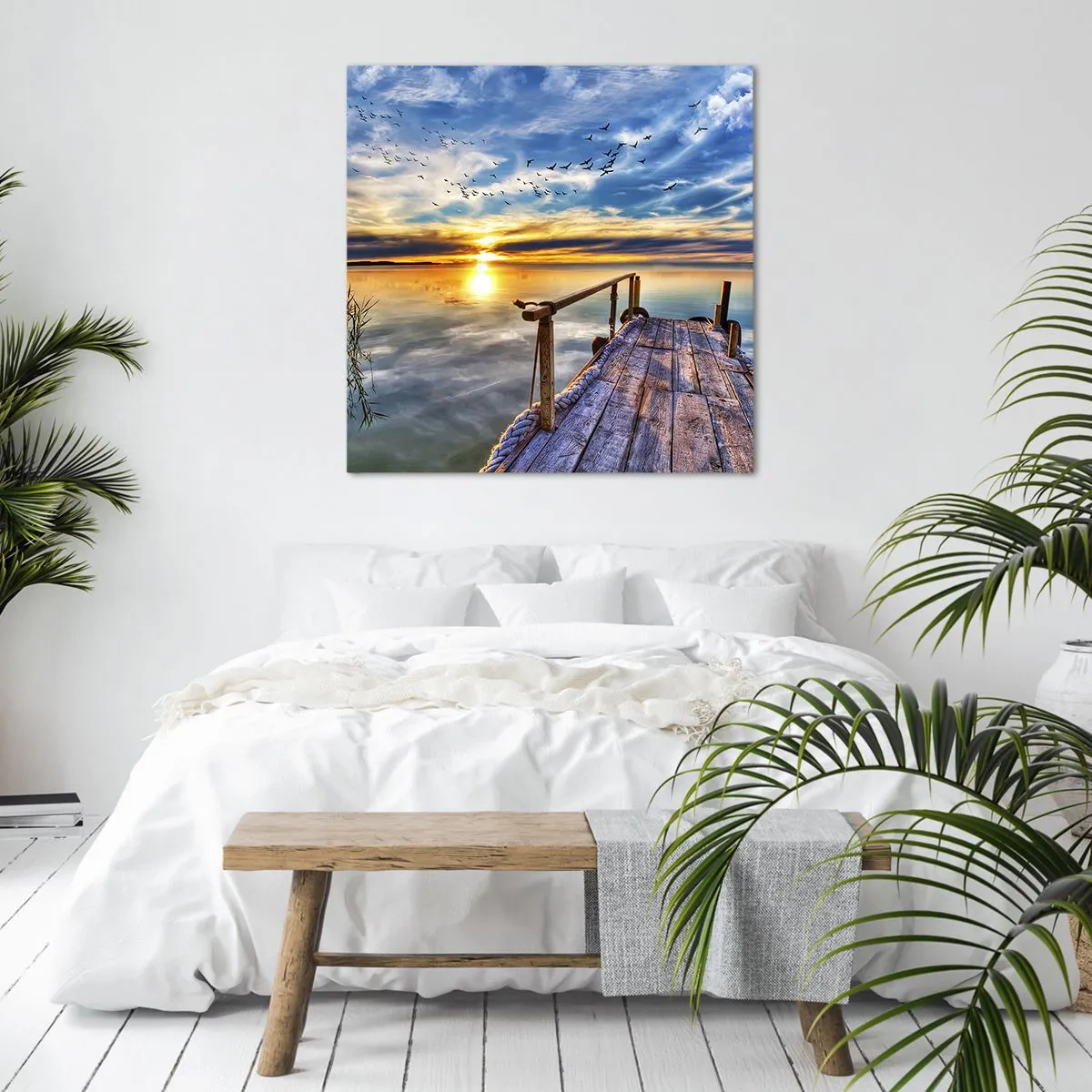 Schilderen op canvas - De wind gaat rusten - 30x30 cm