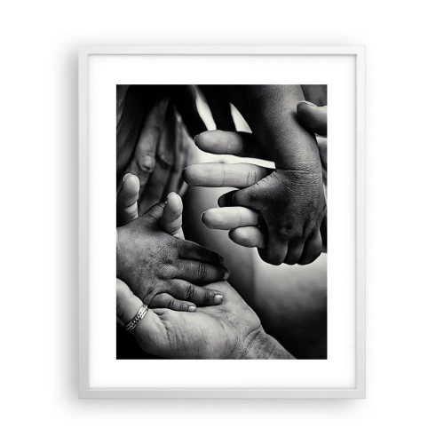 Poster in een witte lijst - Om mens te zijn - 40x50 cm