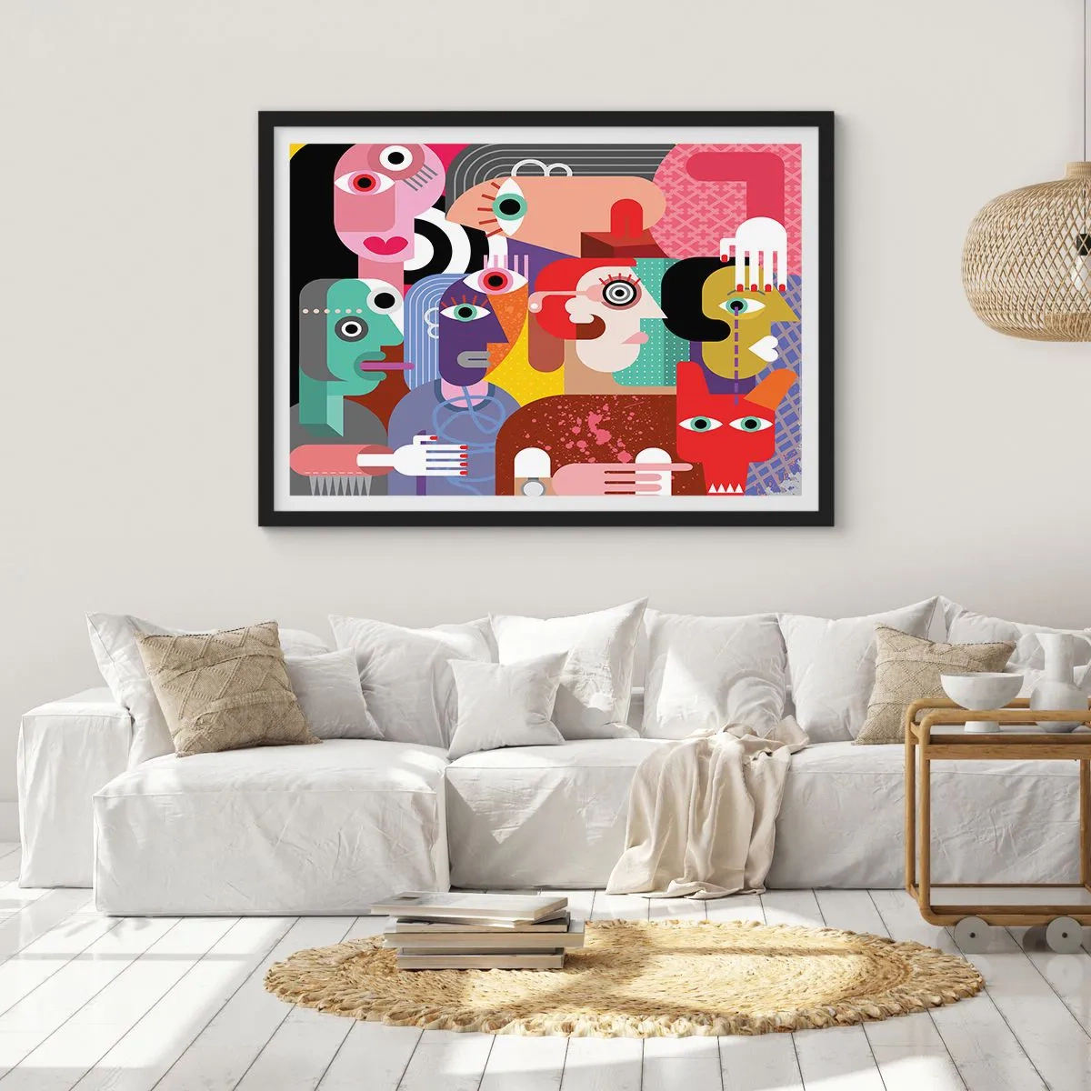 Poster in een zwarte lijst - Wij zijn van de heer Picasso - 70x50 cm