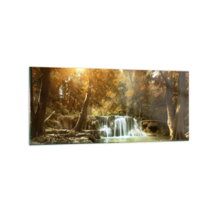 Schilderen op glas - Park cascade - 120x50 cm