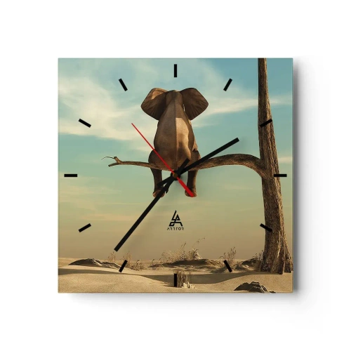 Wandklok - Klok - Een nieuw gezichtspunt - 30x30 cm