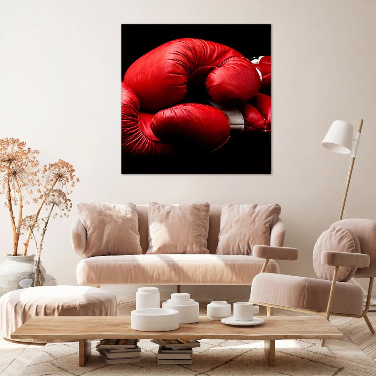Schilderen op canvas - De emoties van het gevecht met ons - 70x70 cm
