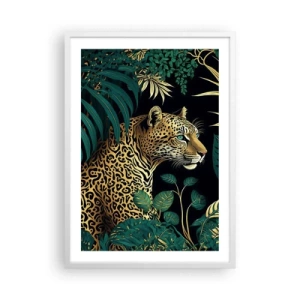 Poster in een witte lijst - Een gastheer in de jungle - 50x70 cm