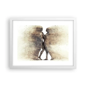 Poster in een witte lijst - Ze verrezen uit het stof tot liefde - 40x30 cm