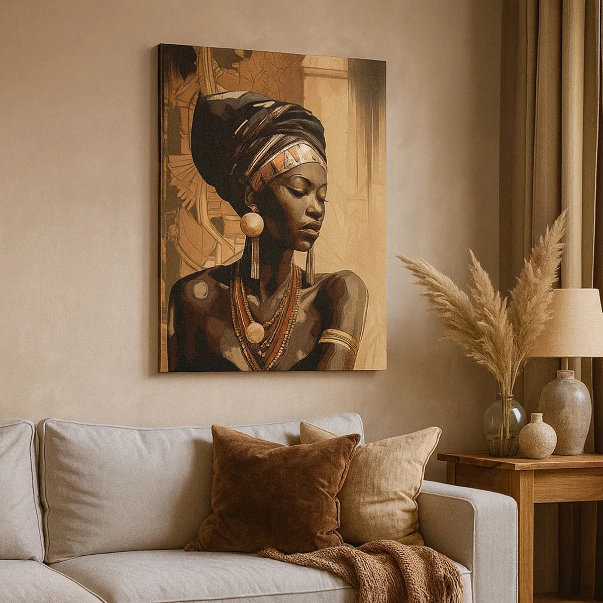 Schilderen op canvas - Afrikaanse majesteit - 50x70 cm