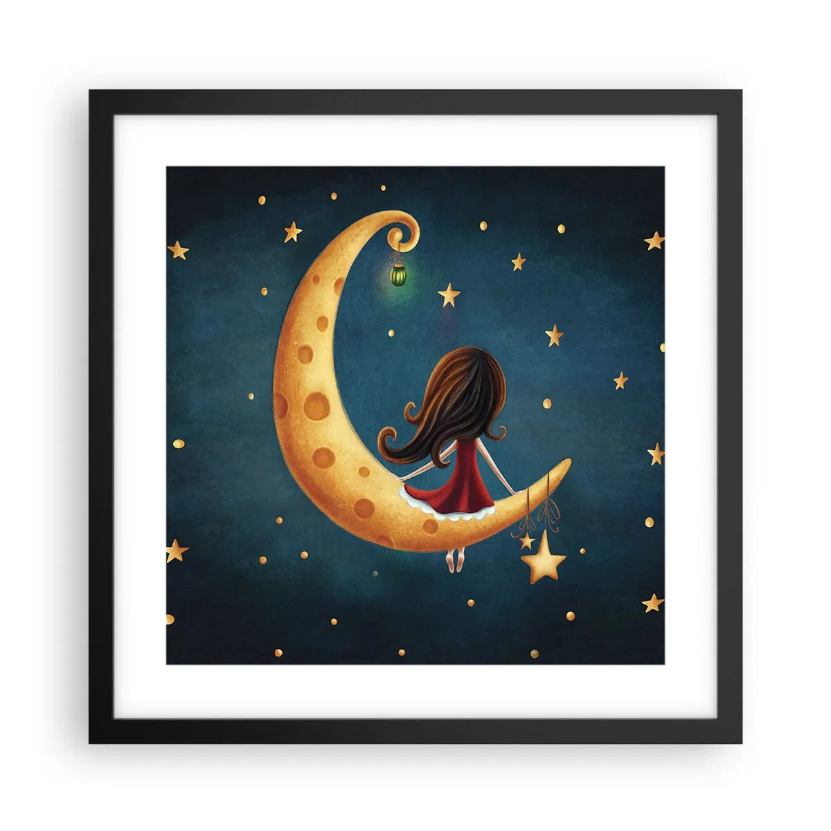 Poster in een zwarte lijst - Een keer… - 40x40 cm