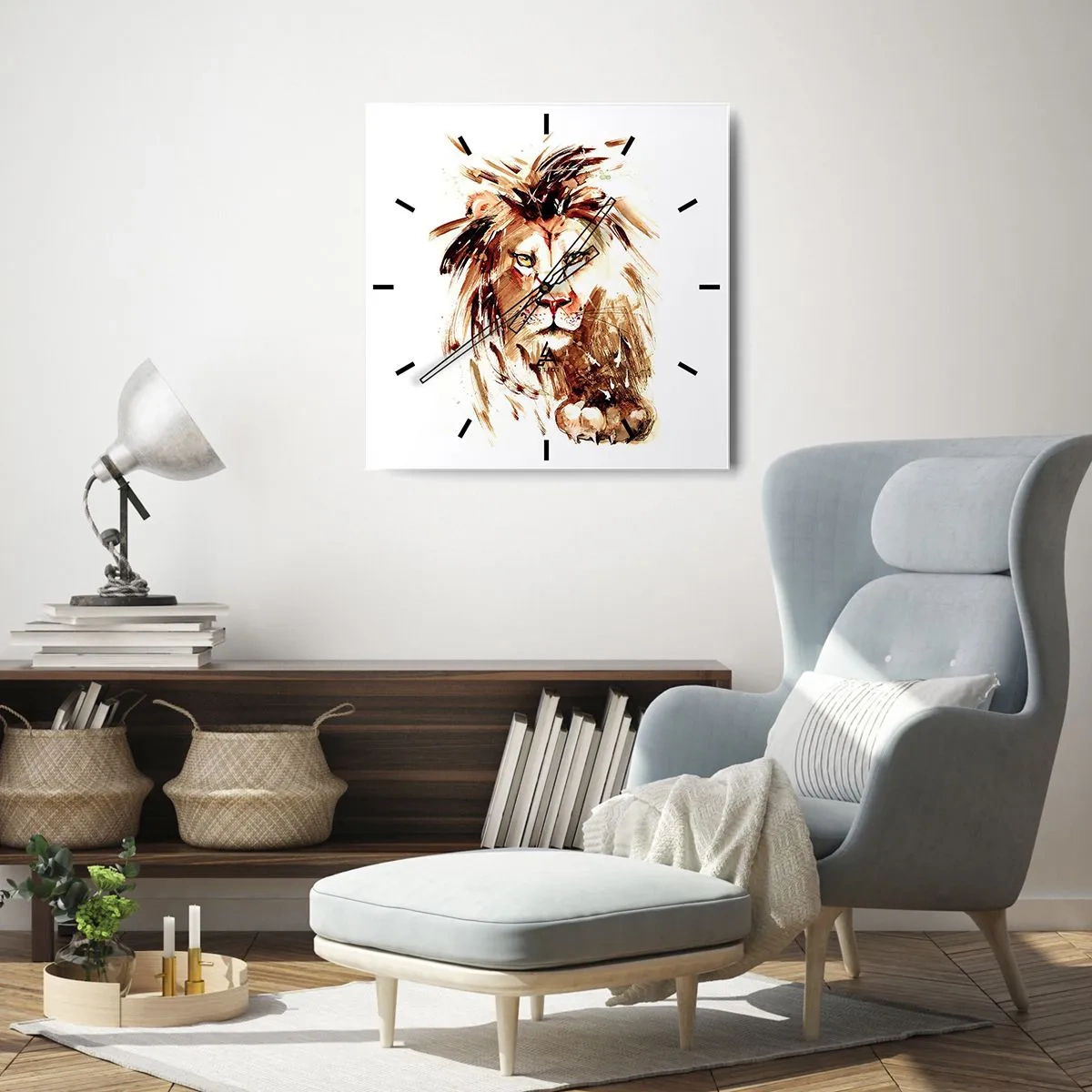 Wandklok - Klok - Kracht en waardigheid - 30x30 cm