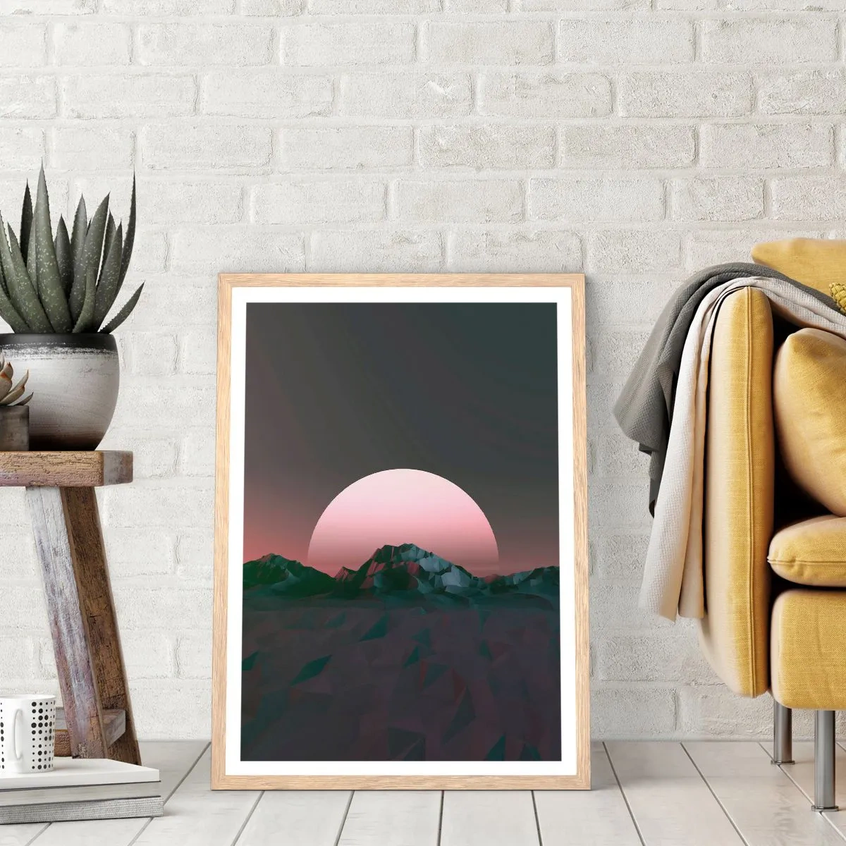 Een poster in een licht eiken lijst - In een naburig sterrenstelsel - 30x40 cm
