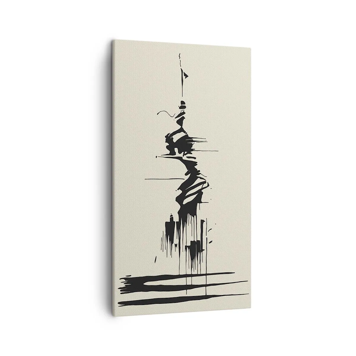 Schilderen op canvas - Overhaaste abstractie - 45x80 cm