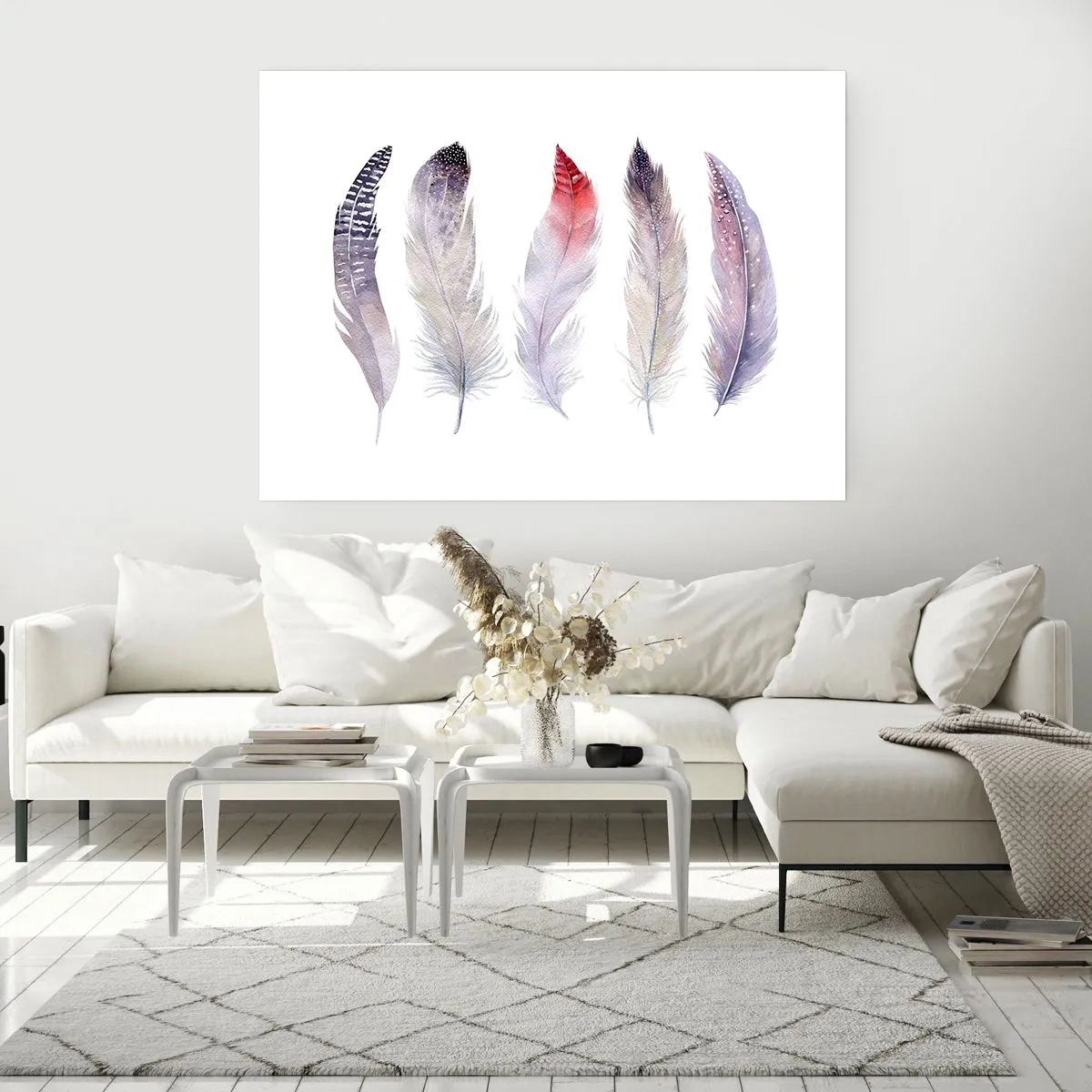 Poster - Delicaat als veelkleurige mist - 91x61 cm