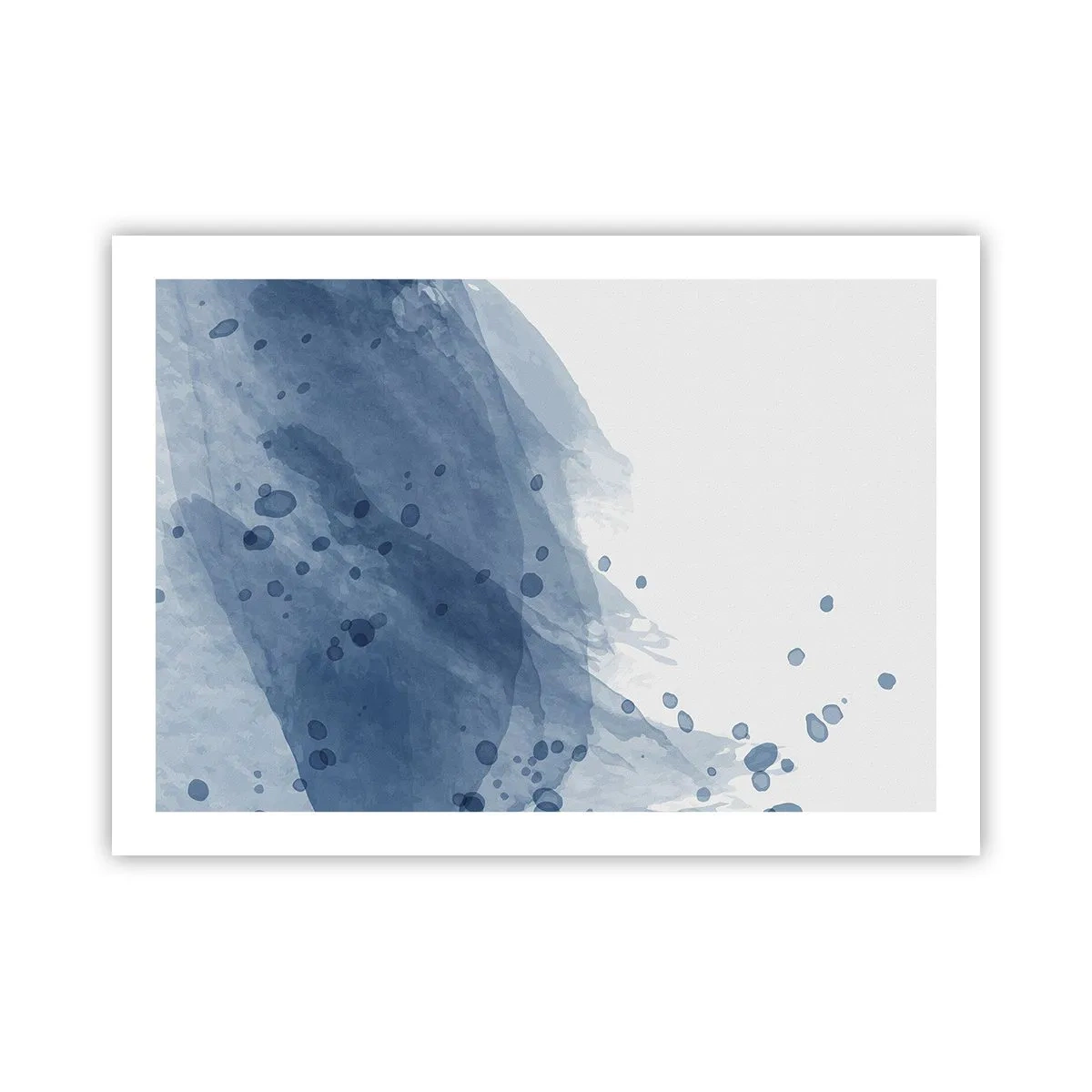 Poster - Blauwe tule - 70x50 cm