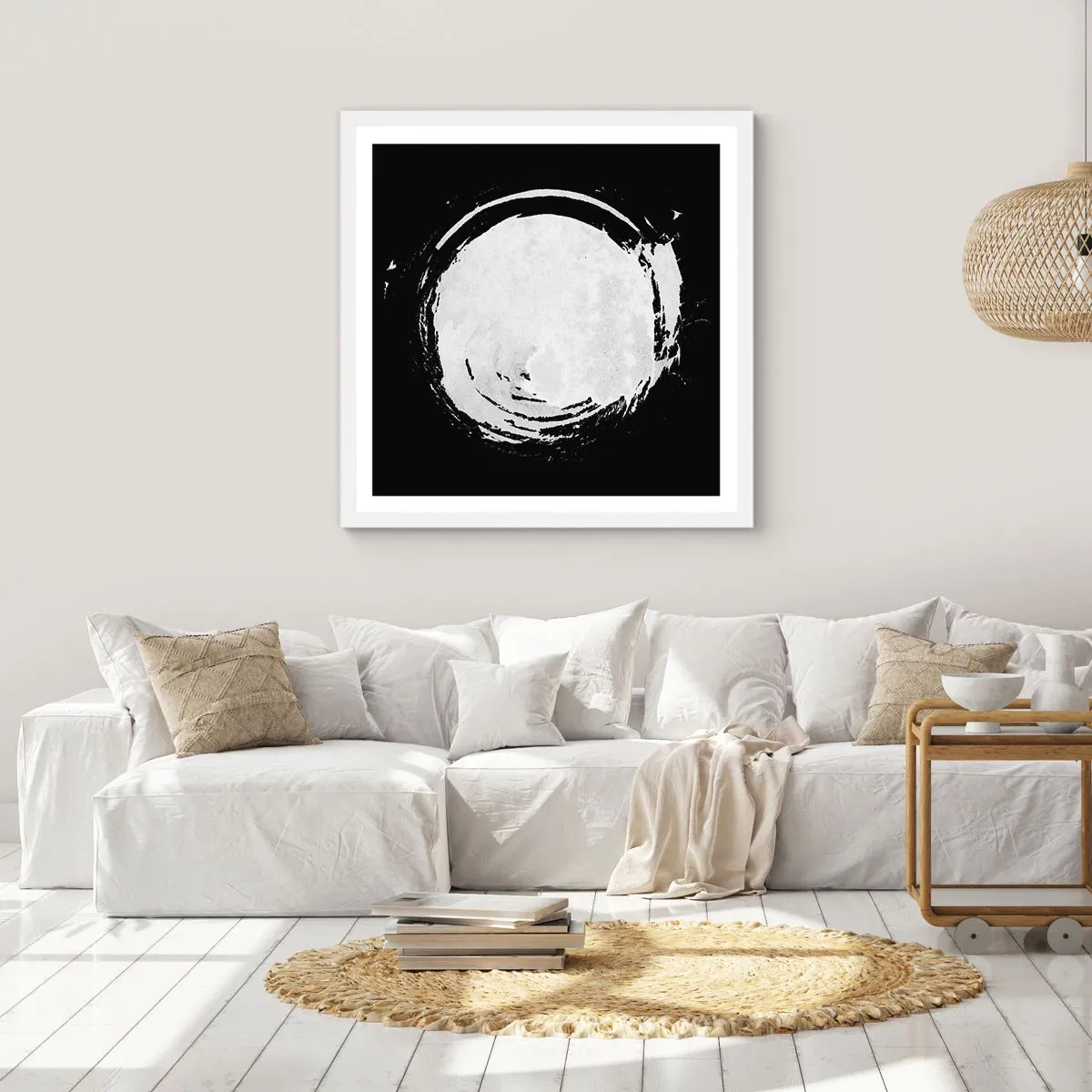 Poster in een witte lijst - Goede weg - 60x60 cm