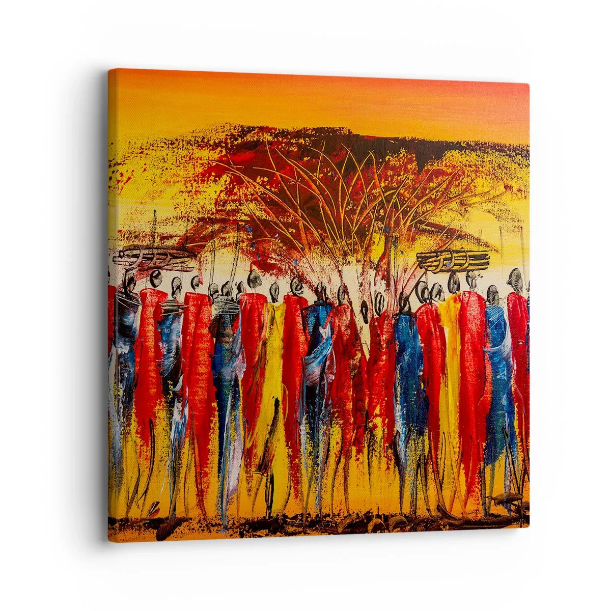 Schilderen op canvas - Daar, daar, daar gaan ze - 30x30 cm