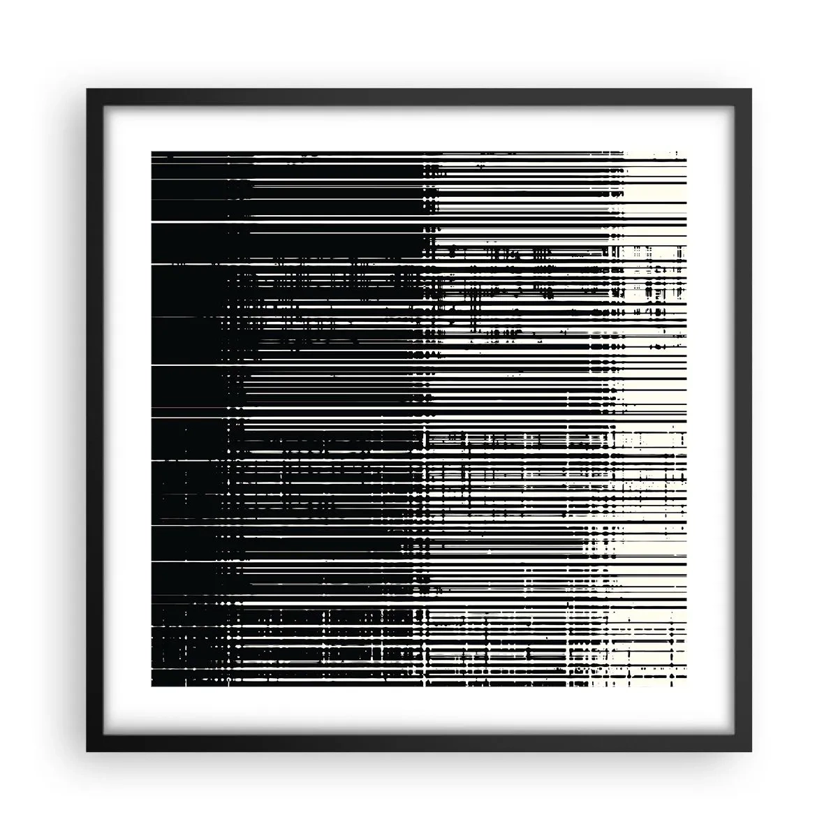 Poster in een zwarte lijst - Golven en vibraties - 50x50 cm