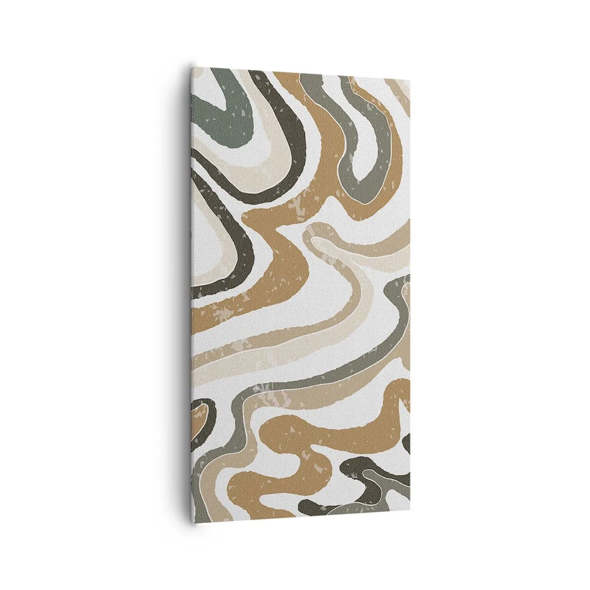 Schilderen op canvas - Meanders van aardekleuren - 65x120 cm