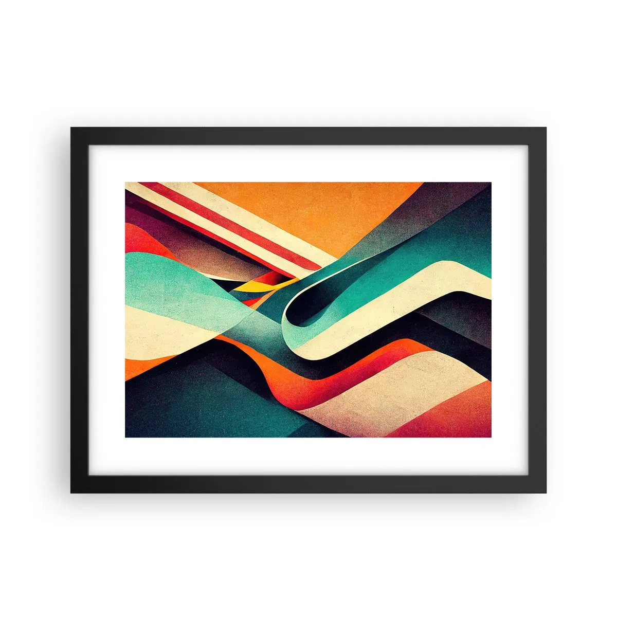 Poster in een zwarte lijst - Intensieve compositie - 40x30 cm