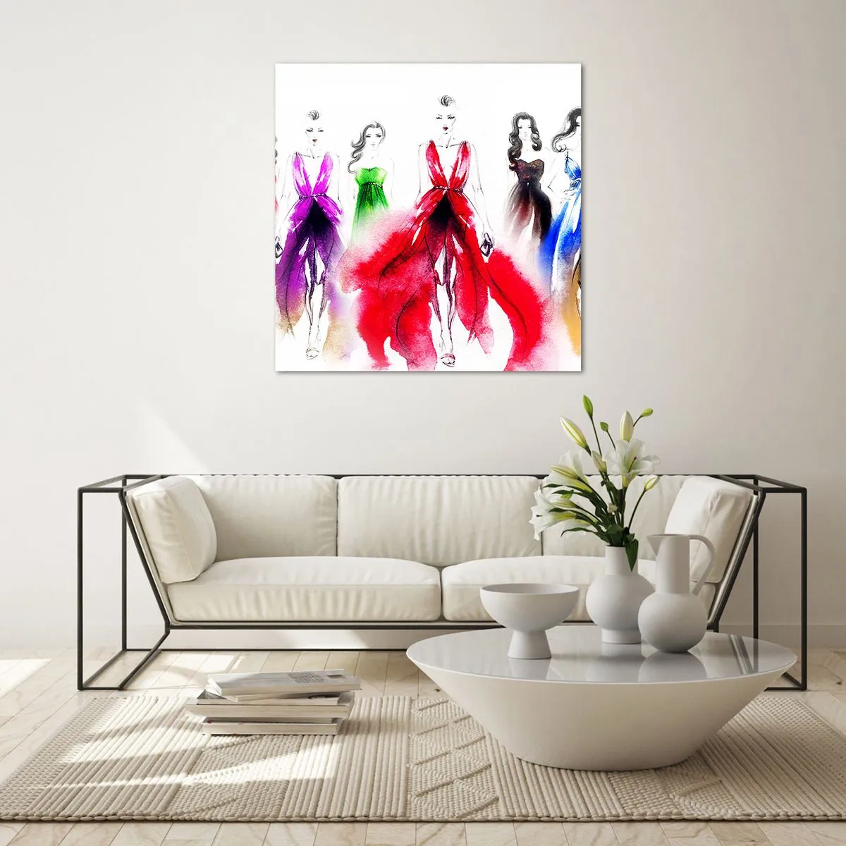 Schilderen op glas - Stemmingen voor kostuums - 60x60 cm