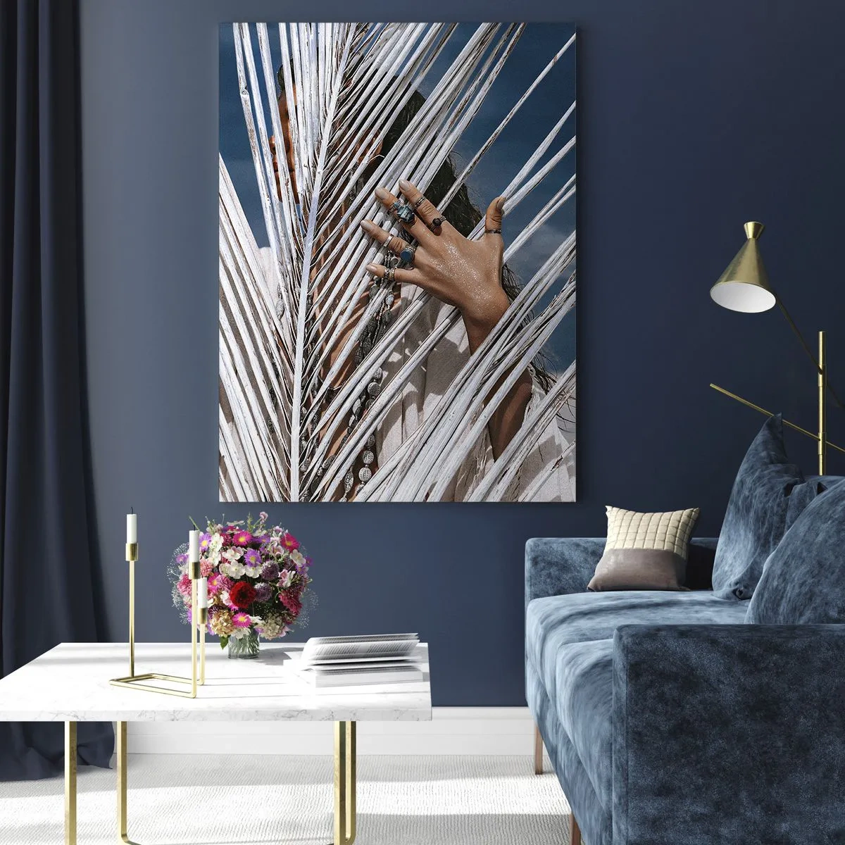 Schilderen op glas - Het meisje van de sjamaan? - 80x120 cm