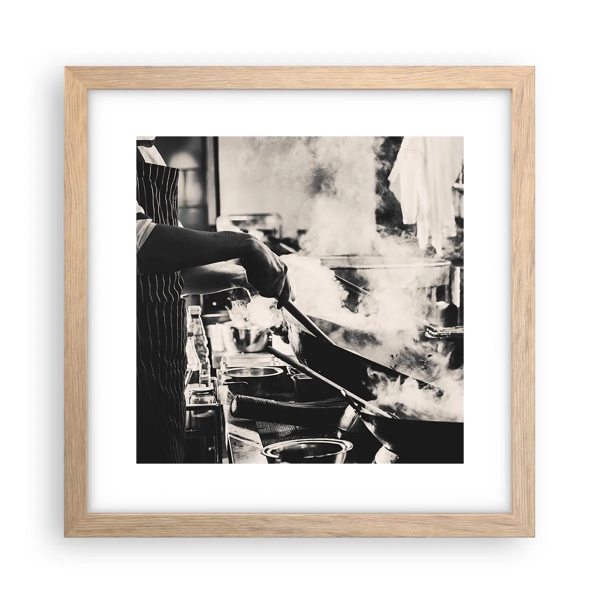 Een poster in een licht eiken lijst - Alchemie van smaken - 30x30 cm