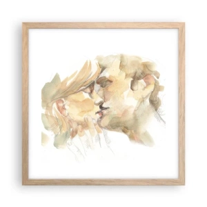 Een poster in een licht eiken lijst - De helft gevonden? - 40x40 cm