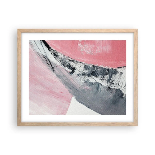 Een poster in een licht eiken lijst - Bijpassende compositie - 50x40 cm