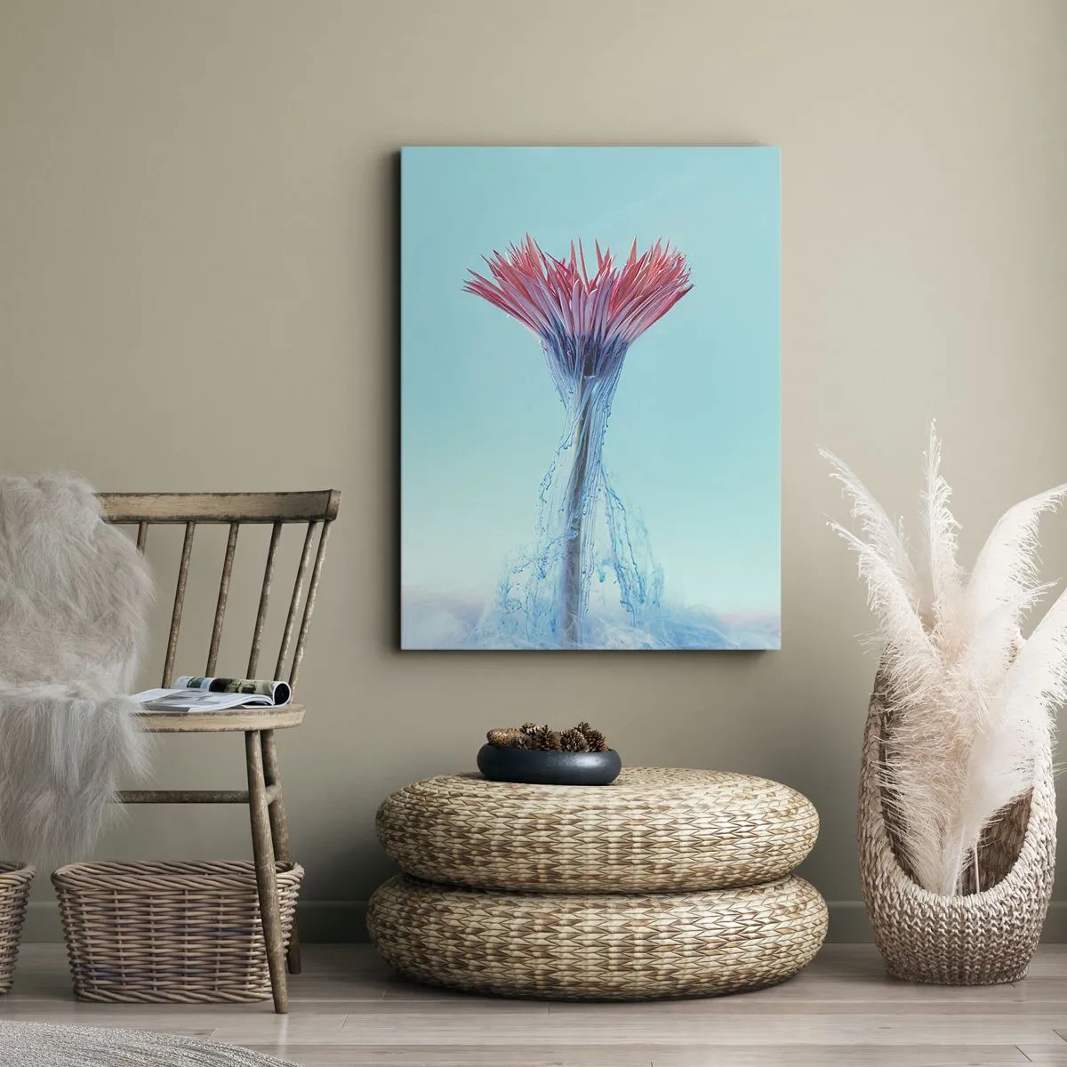 Schilderen op canvas - In een verkwikkende omhelzing - 80x120 cm