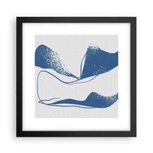 Poster in een zwarte lijst - Gevleugelde abstractie - 30x30 cm