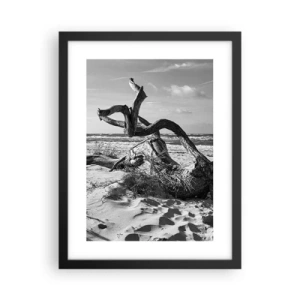 Poster in een zwarte lijst - Zee sculptuur - 30x40 cm