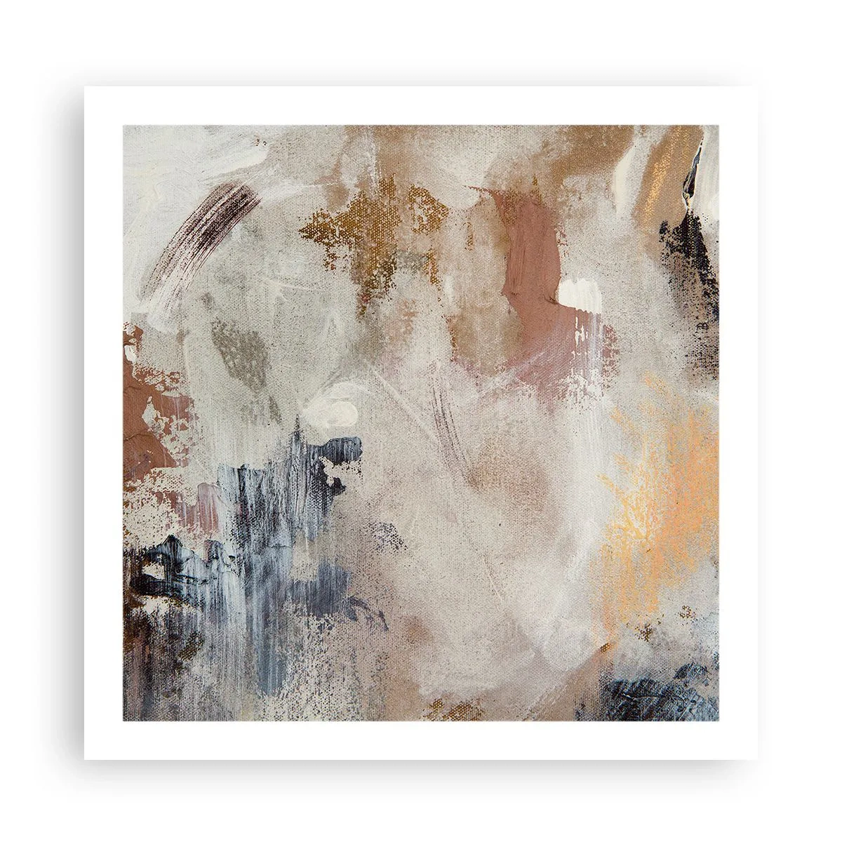 Poster - Mistige abstractie - 60x60 cm