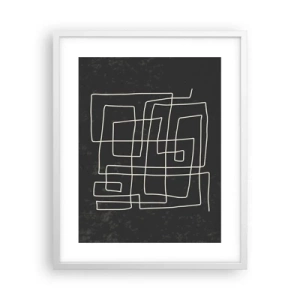 Poster in een witte lijst - Niet zo eenvoudig - 40x50 cm