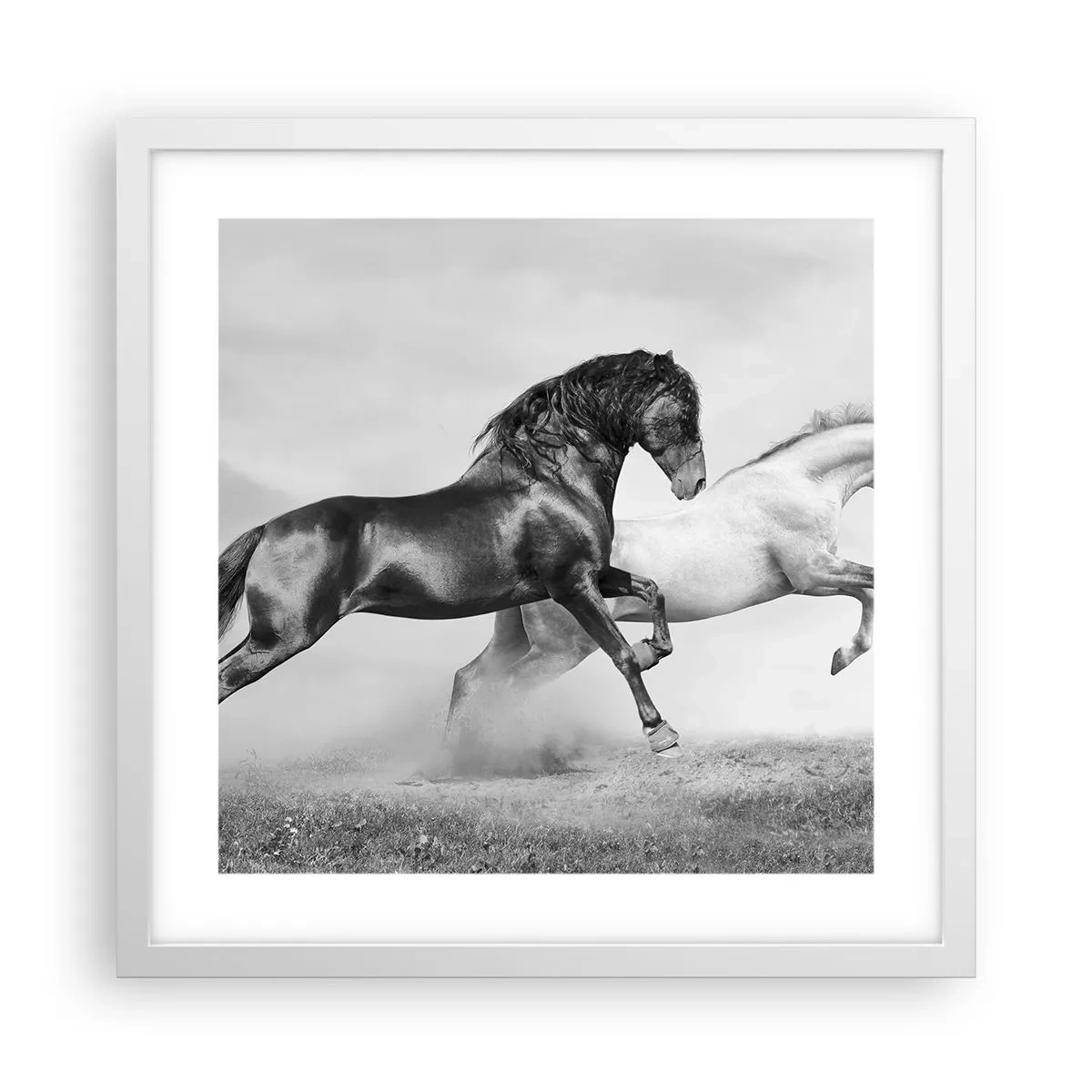 Poster in een witte lijst - Engelen en duivels - 40x40 cm