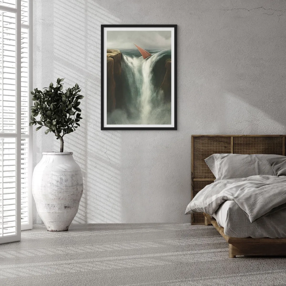 Poster in een zwarte lijst - Een waarschuwing voor het leven - 30x40 cm