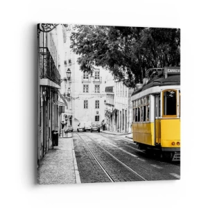 Schilderen op canvas - En op de achtergrond fado - 40x40 cm