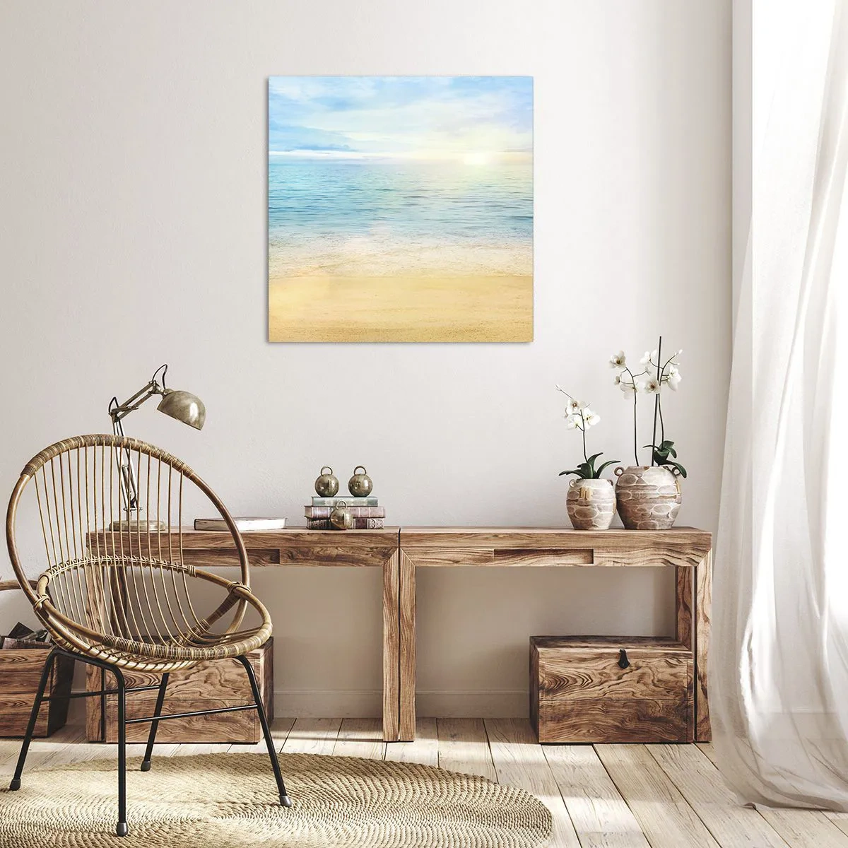 Schilderen op canvas - Groot blauw - 50x50 cm
