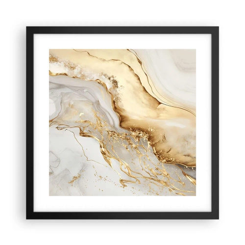 Poster in een zwarte lijst - Abstractie: schoonheid en goedheid - 40x40 cm