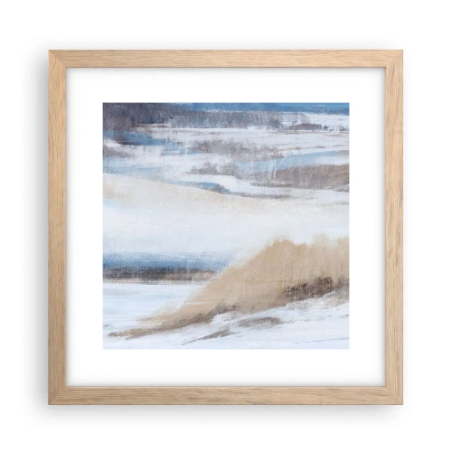Een poster in een licht eiken lijst - Winterse compositie - 30x30 cm