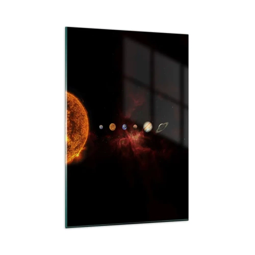 Schilderen op glas - Onze buurt - 80x120 cm