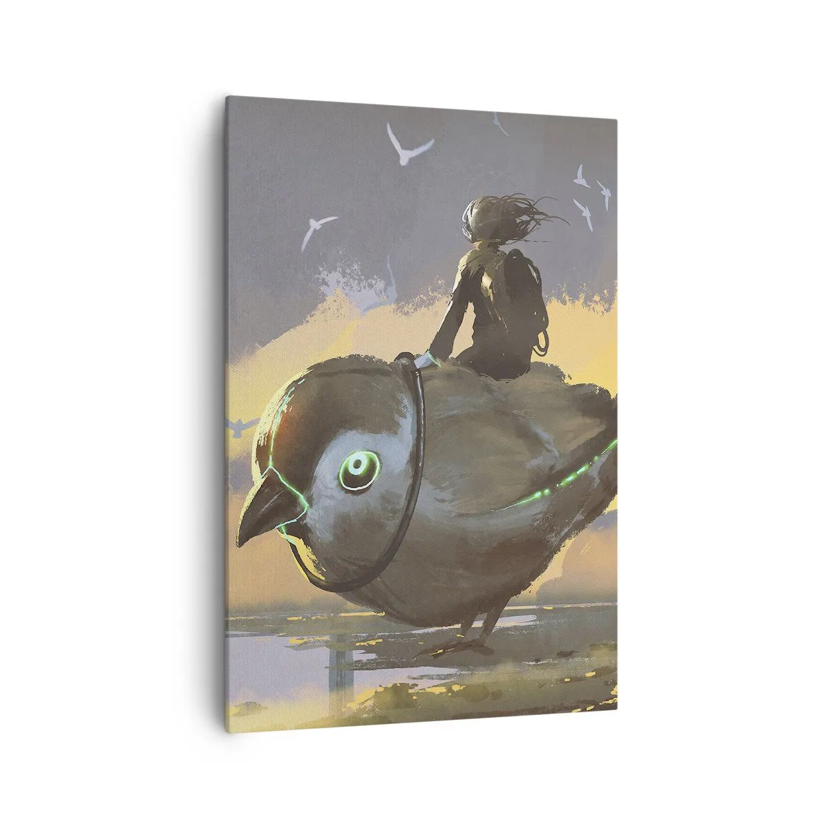 Schilderen op canvas - Een tussenstop op een fantastische reis - 70x100 cm