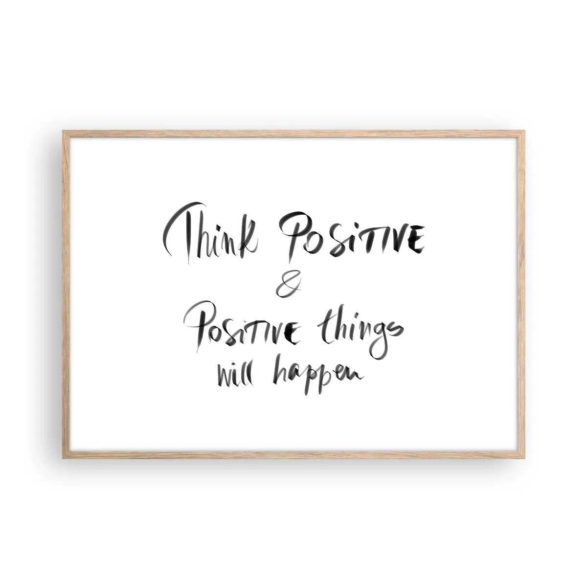 Een poster in een licht eiken lijst - Hoe leef je het leven? - 100x70 cm