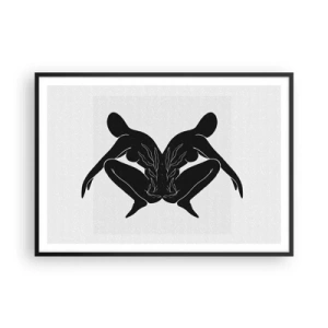 Poster in een zwarte lijst - Een gemeenschappelijke ziel - 100x70 cm