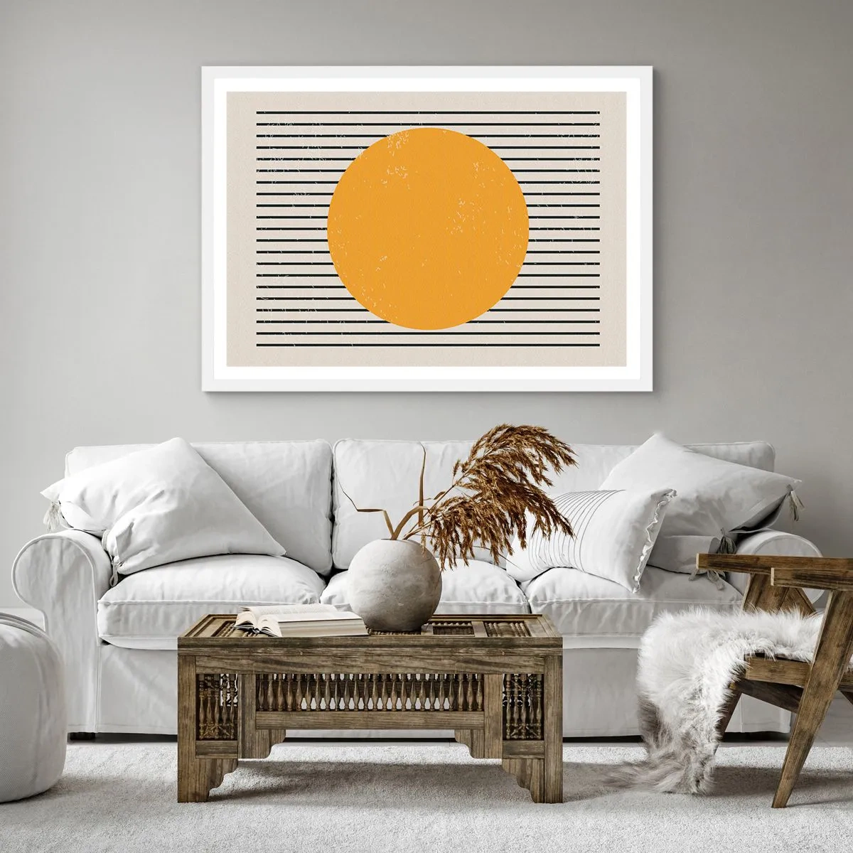 Poster in een witte lijst - De kracht van eenvoud - 30x30 cm