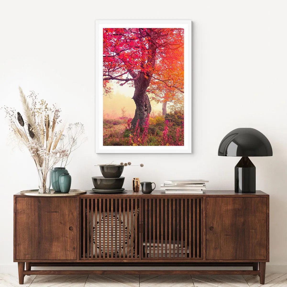 Poster in een witte lijst - Bloeiende razernij - 30x40 cm