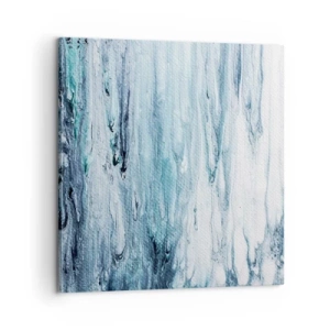 Schilderen op canvas - Blauwe ijspegels - 60x60 cm